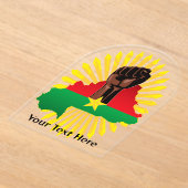 Invitations En Acrylique Burkina Faso Carte, drapeau et première révolution (Poser)