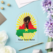 Invitations En Acrylique Burkina Faso Carte, drapeau et première révolution (Insitu (Mariage))