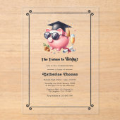 Invitations En Acrylique Business and Finance Majors brillant Futur Diplômé (Recto)