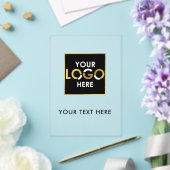 Invitations En Acrylique Business Gold Logo Modern Minimalist Branded (Insitu (Mariage))