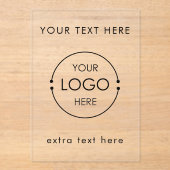 Invitations En Acrylique Business Logo Text Modern Minimalist Branded (Recto)