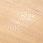 Invitations En Acrylique Butterfly Modern Minimal Baby Shower (Poser)