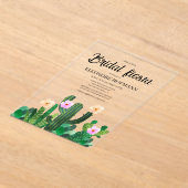 Invitations En Acrylique  Cacti flowers  Bridal Fiesta  (Poser)