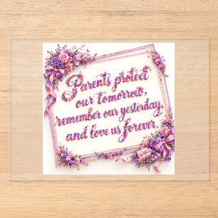 Invitations En Acrylique Cadeau pour parents