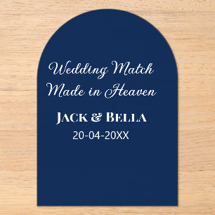 Invitations En Acrylique Cadeaux de mariage faits au ciel bleu