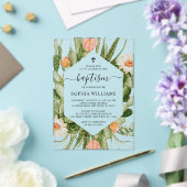 Invitations En Acrylique Cadre de fleurs de cactus Baptême (Insitu (Mariage))