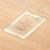 Invitations En Acrylique Cadre de mariage moderne plage côtière (Poser)