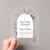 Invitations En Acrylique cadre de verdure de prairie Première Sainte Commun (In situ (ordinateur de poche))