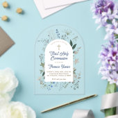 Invitations En Acrylique cadre de verdure de prairie Première Sainte Commun (Insitu (Mariage))