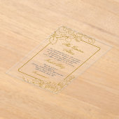 Invitations En Acrylique Cadre en or acrylique Quinceanera espagnol (Poser)