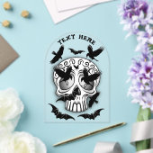 Invitations En Acrylique Calaveras décoratives Halloween (Insitu (Mariage))