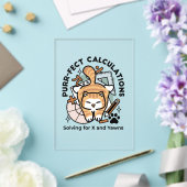 Invitations En Acrylique Calculs Parfaits – Création de chat de maths drôle (Insitu (Mariage))