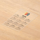 Invitations En Acrylique Calendrier 2026 Business Logo Corporate Office Cle (Poser)