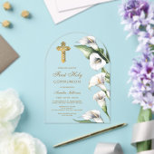 Invitations En Acrylique Calla Lilies Arch First Communion (Insitu (Mariage))