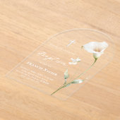 Invitations En Acrylique Calla lily Baptême (Poser)