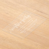 Invitations En Acrylique Calligraphie blanche Soirée de mariage (Poser)