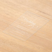 Invitations En Acrylique Calligraphie Classique Le Mariage De Transparent (Poser)