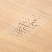 Invitations En Acrylique Calligraphie Classy Mariage (Poser)