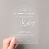 Invitations En Acrylique Calligraphie de script romantique Mariage simple e (In situ (ordinateur de poche))