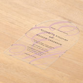 Invitations En Acrylique Calligraphie Dusty Pink Monogram Mariage Arch (Poser)