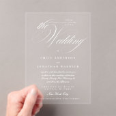 Invitations En Acrylique Calligraphie Formelle Élégante Tuxedo Le Mariage (In situ (ordinateur de poche))