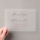 Invitations En Acrylique Calligraphie Marron Élégante (In situ (ordinateur de poche))
