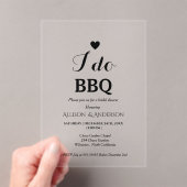Invitations En Acrylique Calligraphie moderne i do barbecue douche nuptiale (In situ (ordinateur de poche))