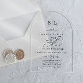 Invitations En Acrylique Calligraphie romantique Simple classique moderne M