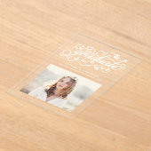 Invitations En Acrylique Calligraphie rustique blanche Diplôme photo (Poser)