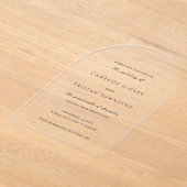 Invitations En Acrylique Cameron Simple Modern Wedding Enregistrer la date (Poser)