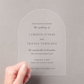 Invitations En Acrylique Cameron Simple Modern Wedding Enregistrer la date (In situ (ordinateur de poche))