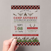 Invitations En Acrylique Camping en plein air fête d'anniversaire (In situ (ordinateur de poche))