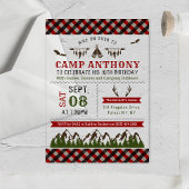 Invitations En Acrylique Camping en plein air fête d'anniversaire