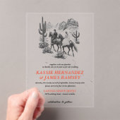 Invitations En Acrylique Canyon à cheval Couple Mariage (In situ (ordinateur de poche))