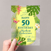 Invitations En Acrylique Carte d'anniversaire du paradis tropical (In situ (ordinateur de poche))