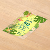 Invitations En Acrylique Carte d'anniversaire du paradis tropical (Poser)