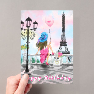 Invitations En Acrylique Carte d'anniversaire en acrylique Femme à Paris