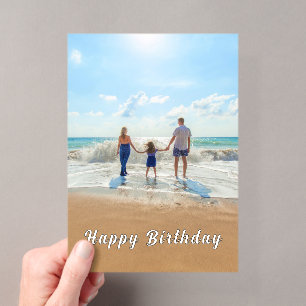 Invitations En Acrylique Carte d'anniversaire personnalisée avec votre phot