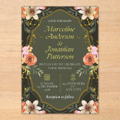 Invitations En Acrylique carte de mariage (Recto)