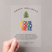 Invitations En Acrylique Carte de Noël du logo Entreprise Vacances (In situ (ordinateur de poche))