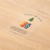 Invitations En Acrylique Carte de Noël du logo Entreprise Vacances (Poser)