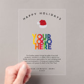 Invitations En Acrylique Carte de Noël du logo Entreprise Vacances (In situ (ordinateur de poche))