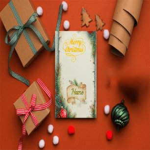 Invitations En Acrylique Carte de Noël personnalisée au nom de famille, Pi