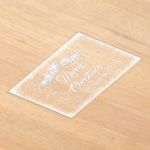 Invitations En Acrylique Carte de vacances en acrylique Sheer Poinsettia (Poser)