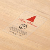 Invitations En Acrylique Carte de vacances Noël Entreprise Logo Entreprise (Poser)