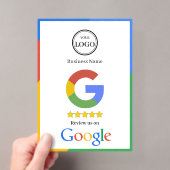 Invitations En Acrylique Carte de visite avec lien QR Code pour avis Google (In situ (ordinateur de poche))