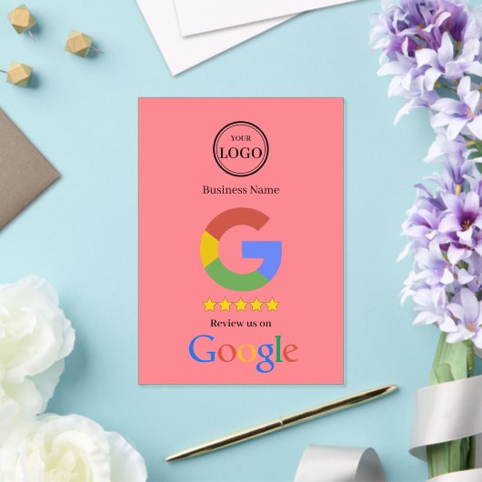 Invitations En Acrylique Carte de visite avec lien QR Code pour avis Google (Insitu (Mariage))