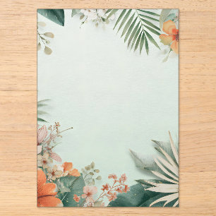 Invitations En Acrylique Carte de vœux florale tropicale