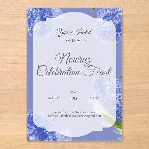 Invitations En Acrylique Carte de vœux Nowruz peinte à la main