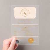 Invitations En Acrylique Carte d'embarquement Destination Mariage cosmique (In situ (ordinateur de poche))